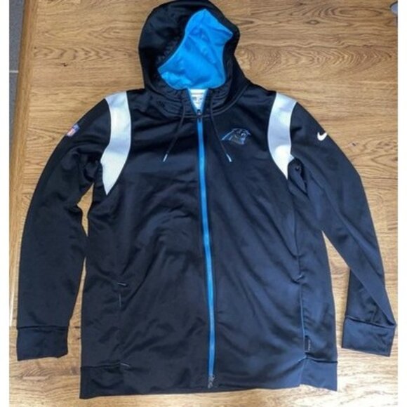Nike Therma Fit Carolina Panthers Team Issued Full Zip Hoodie Sweatshirt XL - Picture 1 of 7